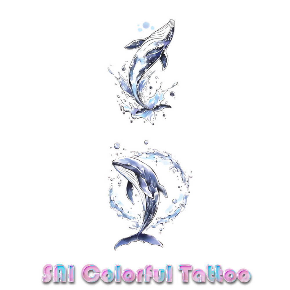 แทททู SAI COLORFUL TATTOO 18CM×11CM แทททูรอยสักกันน้ำ รอยสักชั่วคราว รอยสัก 221