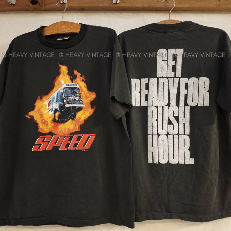 SPEED GET READY FOR RUSH HOUR Bio Washed ป้าย USA เสื้อวินเทจ เสื้อหนังตำนาน ทอมครูซ heavy vintage shirt