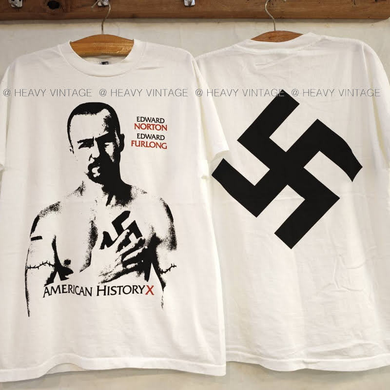 AMERICAN HISTORY X EDWARD NORTON Legendary Movie เสื้อวินเทจ เสื้อหนังตำนาน heavy vintage shirt