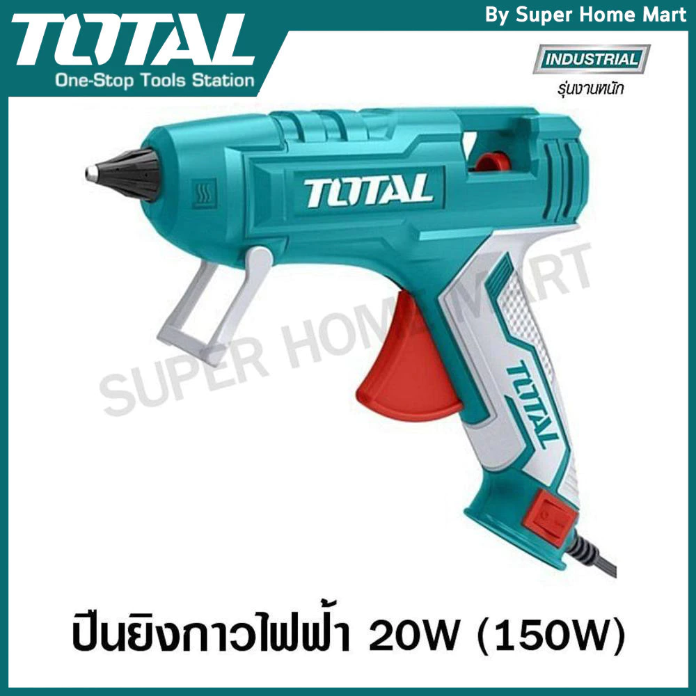 Total ปืนกาวไฟฟ้า พร้อมกาวแท่ง รุ่น TT001116 / TT101116 / TT201116 / TT301116 / TT401116 ( Hot Melt Glue ) ปืนยิงกาว