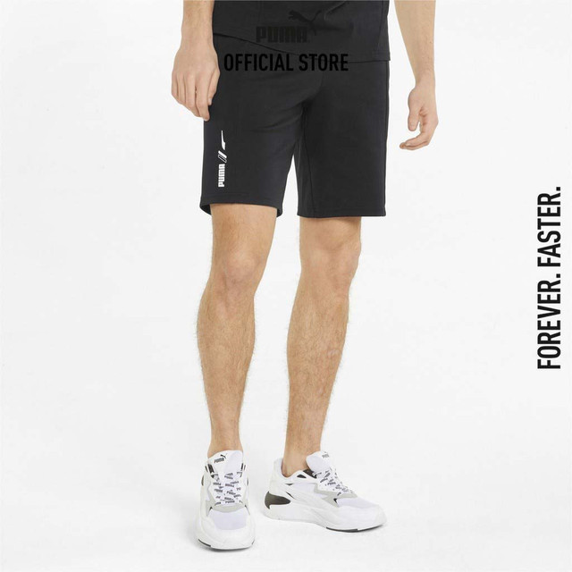 PUMA BASICS - กางเกงขาสั้นผู้ชาย RAD/CAL สีดำ - 84743701