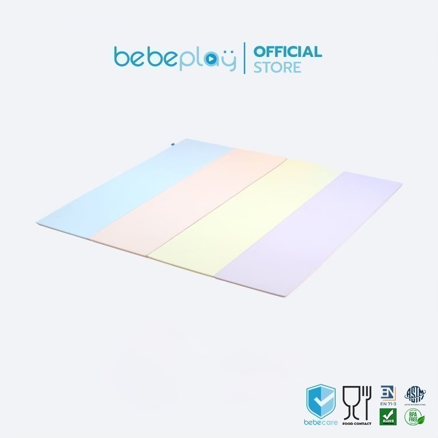 Bebeplay เบาะรองคลานเกาหลี PU Premium (มาการอง) EPE Faom 8 Layers หนา 4 cm.
