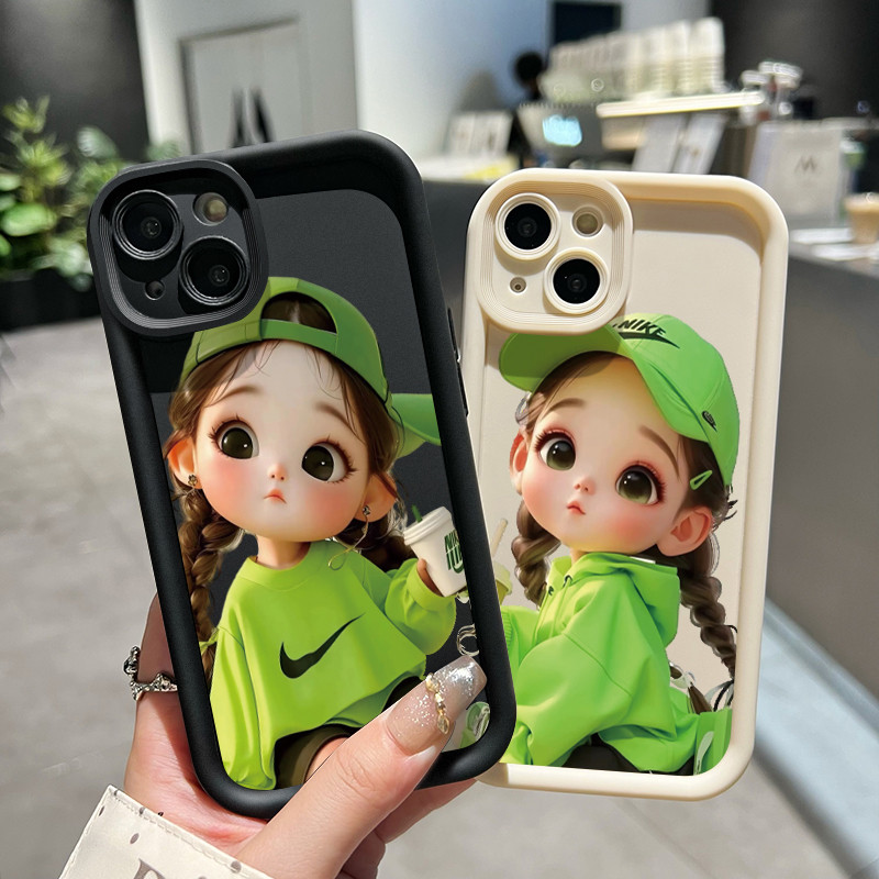 เคสสำหรับ OPPO A17 OPPO A17K เคสโทรศัพท์สำหรับหญิงสาวน่ารักอินเทรนด์น่ารักพร้อมปลอกซิลิโคนดูดซับแรงกระแทก - รูปที่ 3
