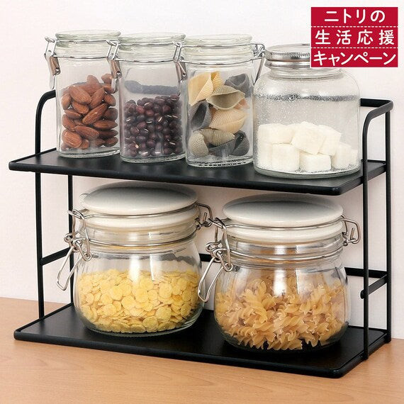 NITORI ชั้นวางเครื่องปรุง Raw2 W300 2 ชั้น BK