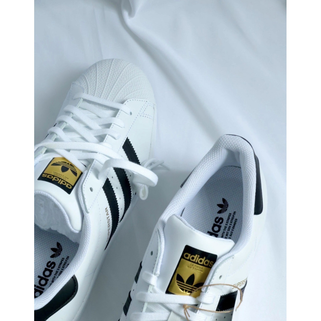(ของแท้ 💯) Adidas Originals SUPERSTAR "Black/White"  รองเท้าผ้าใบลำลองกันลื่นต