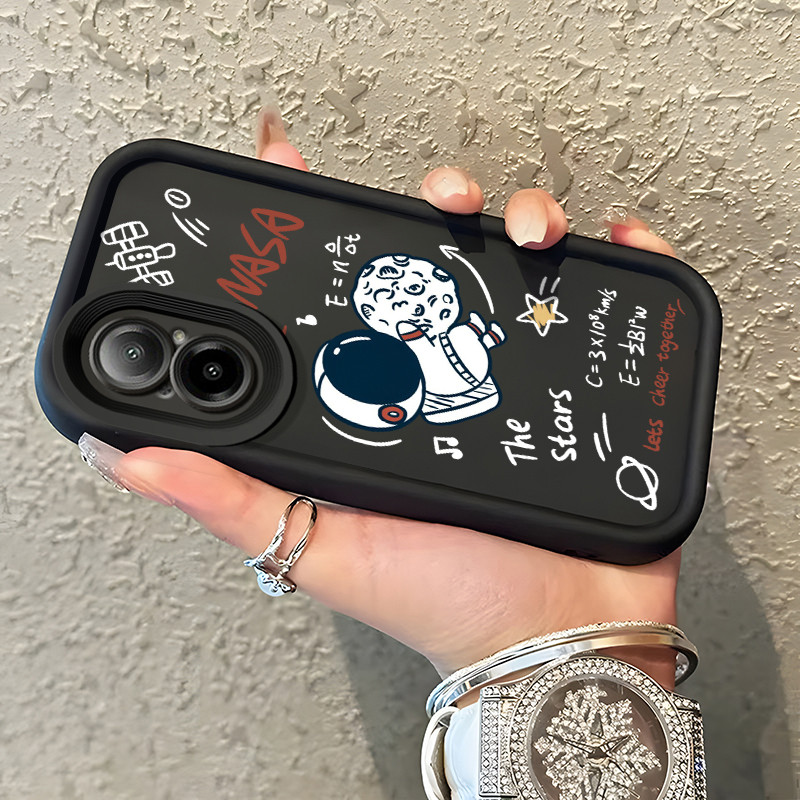 เคสสำหรับ Realme C67 4G Realme 12 Lite เคสป้องกันซิลิโคนบางเฉียบลายการ์ตูนเคสโทรศัพท์นักบินอวกาศ