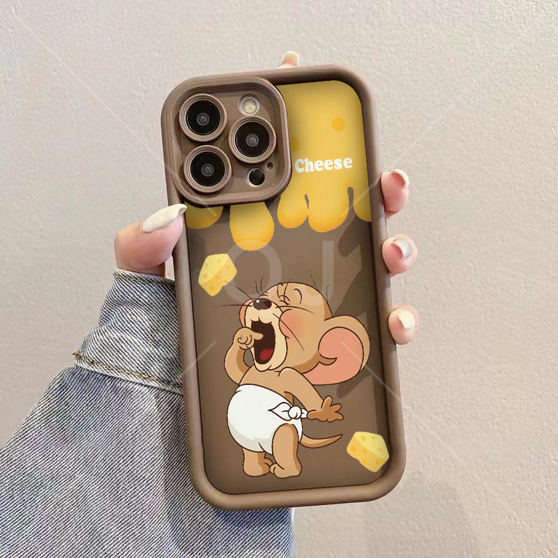 เคส Vivo V30E V30 5G V30 Pro 5G V11i V15 V15 Pro V20 Pro V17 V19 V20 SE V20 V23 5G V19 NEO V5 V5S V5 Lite V30 Lite 5G กรณีโทรศัพท์ Jerry กินชีส