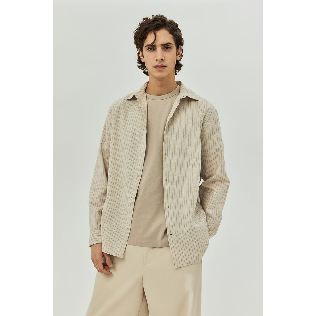 H&M Man Regular Fit Linen-blend shirt 1213473_2