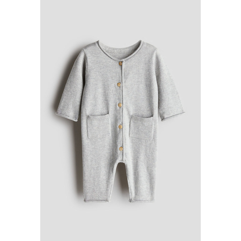 H&M Boy Fine-knit cotton romper suit 1235082_1
