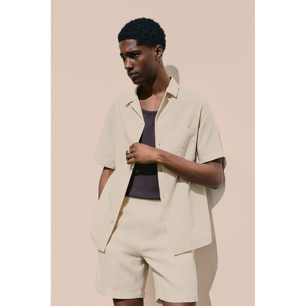 H&M Man Regular Fit Linen-blend shirt 0965257_23