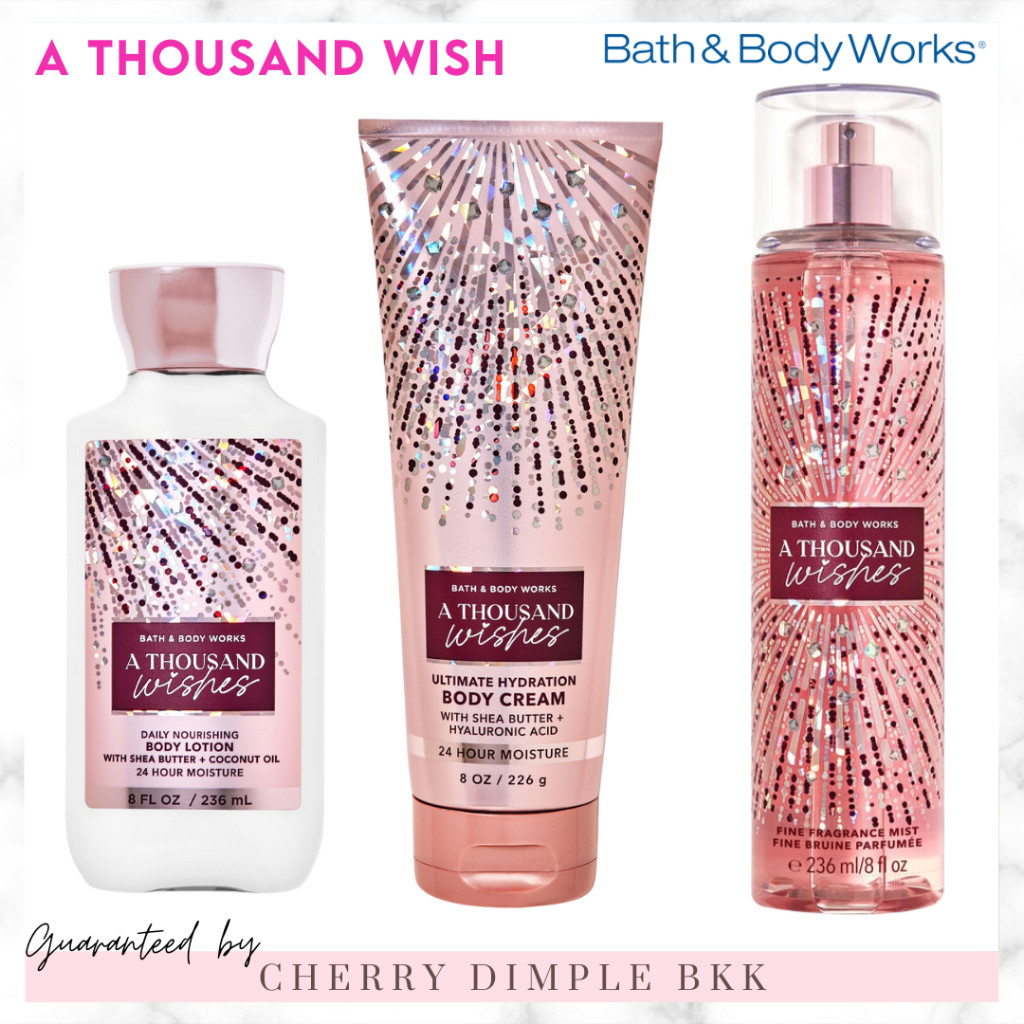 [กดในไลฟ์บ่ายสองลด100]🍒ของแท้·ส่งไว·ถูก🍒BATH AND BODY WORKS กลิ่นฮิต A THOUSAND WISHES bath and body