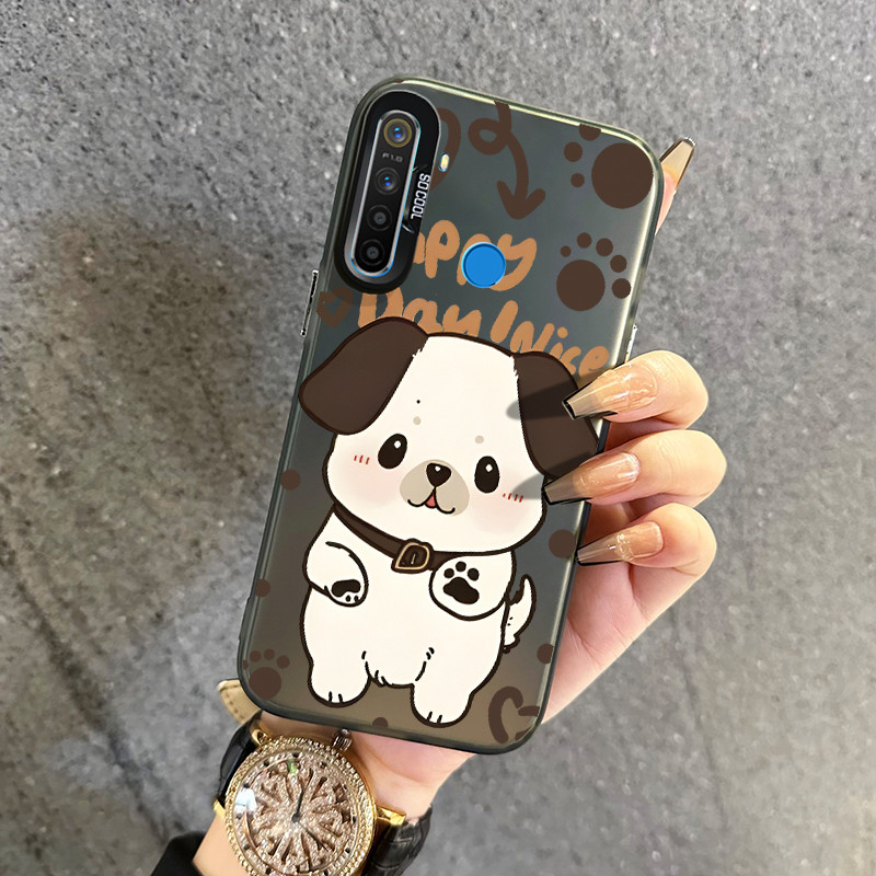 เคสสำหรับ Realme 5 5i 5s 6i C3 C3i เคสคู่เคสโทรศัพท์สุนัขสัตว์เลี้ยงเปลือกแข็งบางเฉียบ