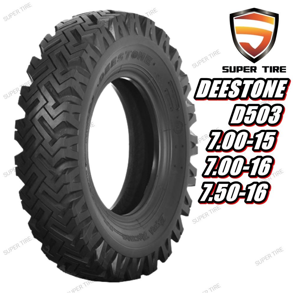 ยางรถบรรทุก ชนิดผ้าใบ ขนาด 7.00-15 7.00-16 7.50-16 รุ่น D503 ยี่ห้อ DEESTONE