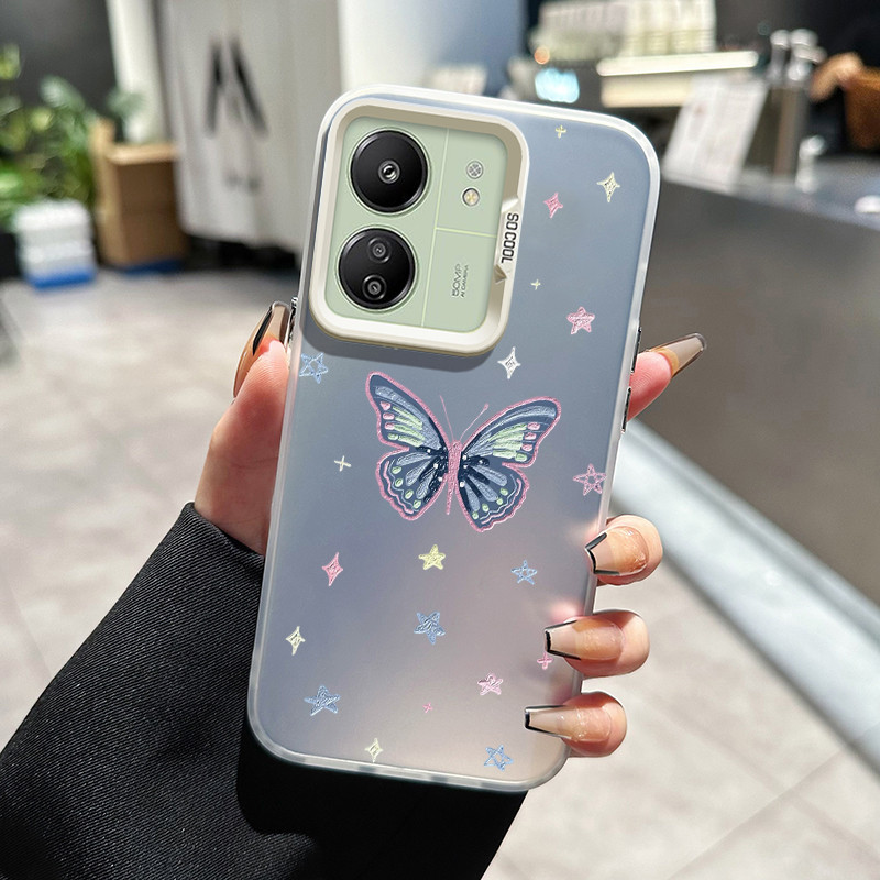 เคสสำหรับ Xiaomi Redmi 13C 4G 13C 5G POCO C65 4G POCO M65 4G เคสโทรศัพท์ผีเสื้อ