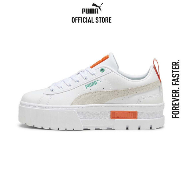 PUMA EVOLUTION - รองเท้าผ้าใบผู้หญิง Mayze Women's Sneakers สีขาว - 38198347