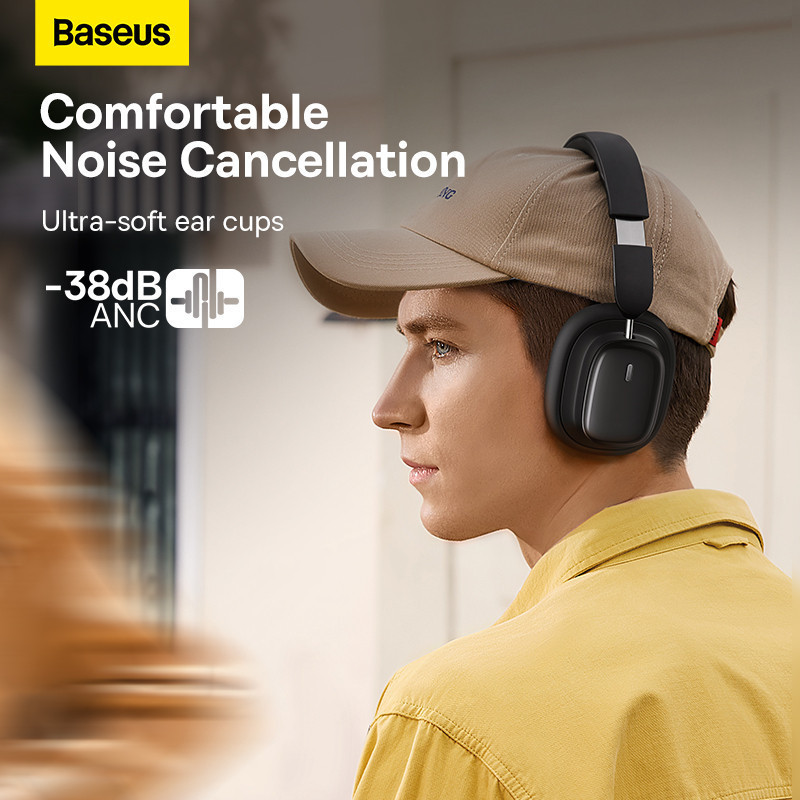 Baseus หูฟังบลูทูธไร้สาย รุ่น Bowie H1i (แถมฟรี สายเคเบิล Type-C 3A 0.3 ม. สีขาว + สายอะแดปเตอร์เสียง 3.5 มม. รูปที่ 5