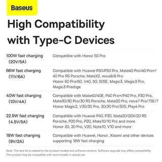 Baseus สายชาร์จเร็ว รุ่น Dynamic Series Fast Charging Data Cable แบบ USB to Type C 100W 1m,2m
