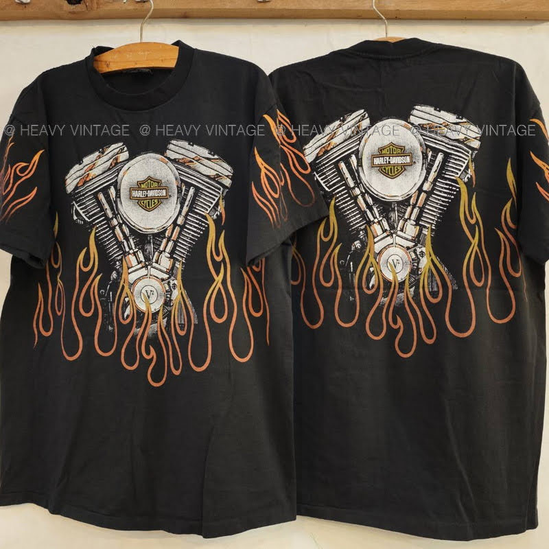 HARLEY - DAVIDSON rock Big Screen tag USA เสื้อทัวร์ ฮาเลย์เด heavy vintage shirt