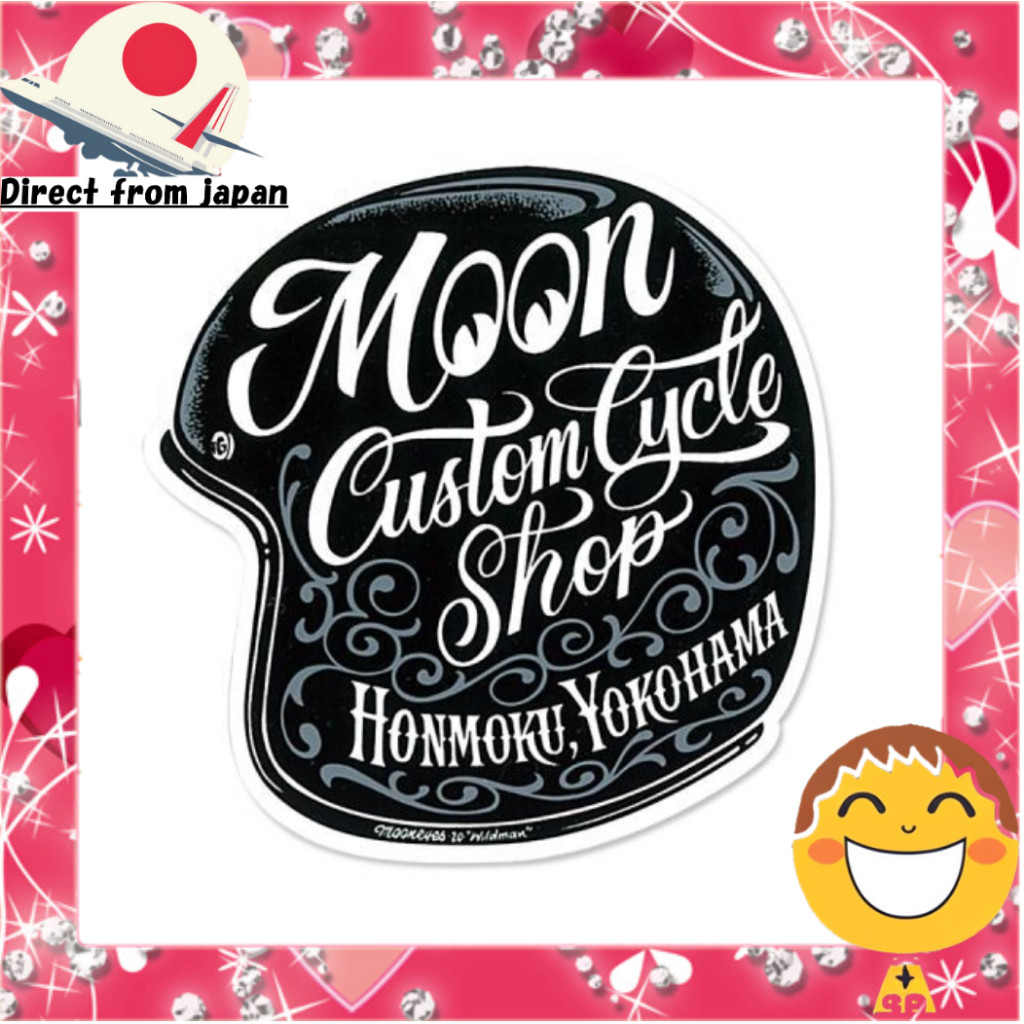 MOONEYES MOON Custom Cycle Shop Helmet สติกเกอร์ [DM237] [ส่งตรงจากญี่ปุ่น]