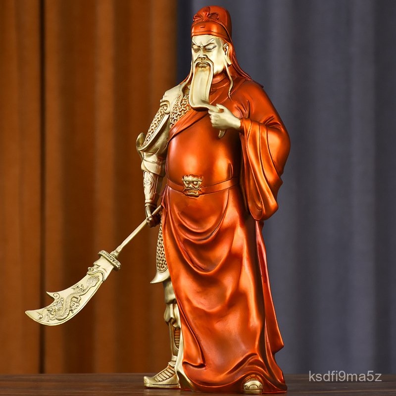 รูปปั้นทองสัมฤทธิ์ของ Guan Gongwu Dadao Guan Yu Guan Erye เปิดร้านหัตถกรรม FZU6