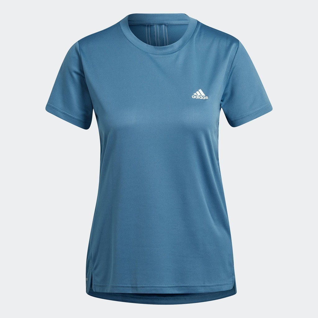 adidas เทรนนิง เสื้อยืด AEROREADY Designed 2 Move 3-Stripes Sport ผู้หญิง สีน้ำเงิน HD9376