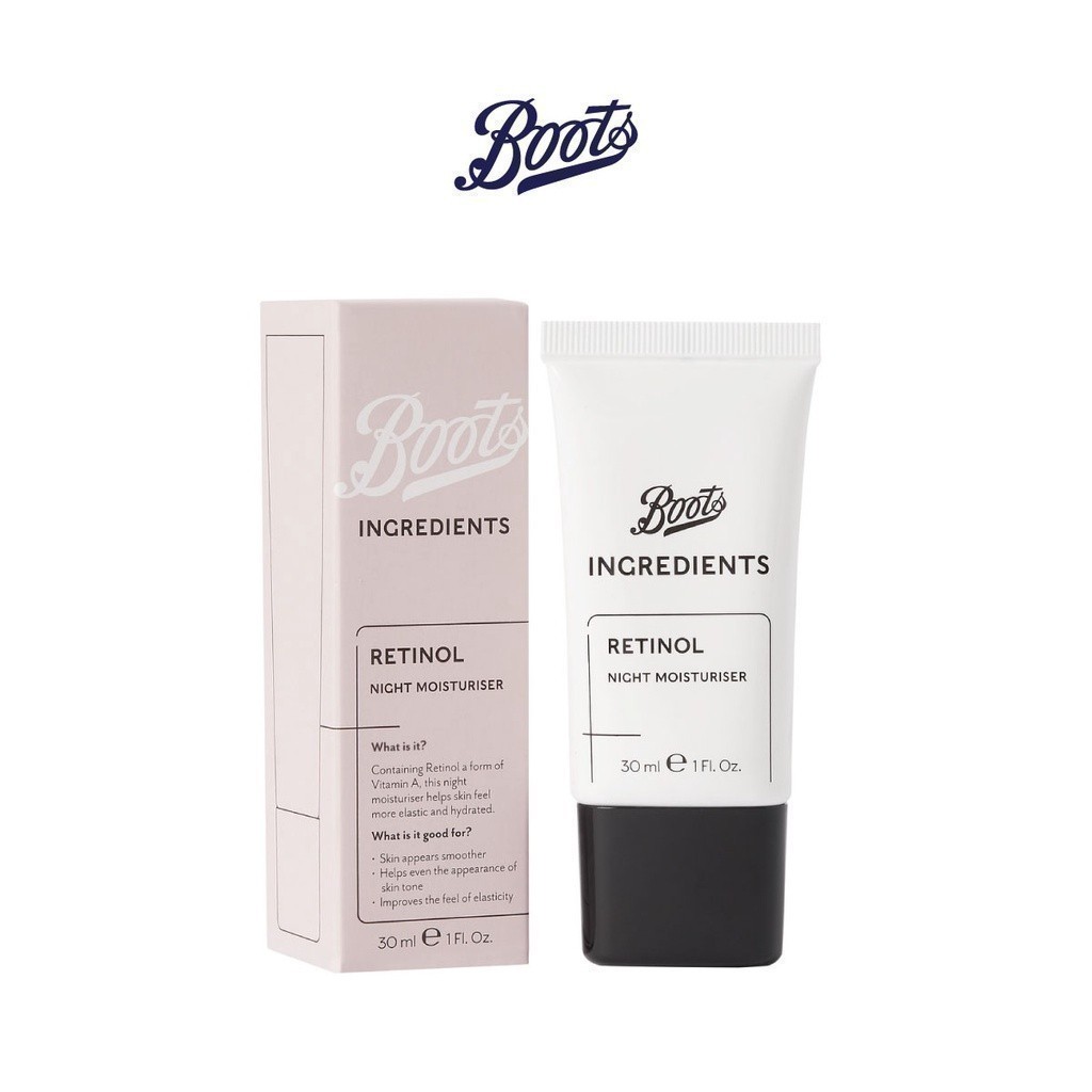 BOOTS INGREDIENTS บู๊ทส์ อินกรีเดียนส์ เรตินอล ไนท์ มอยส์เจอร์ไรเซอร์ 30 มล.