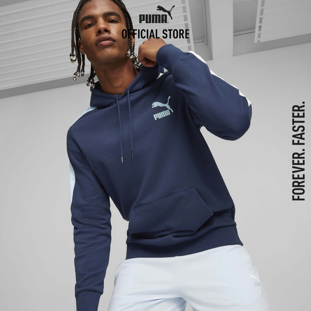 PUMA PRIME/SELECT - เสื้อมีฮู้ดผู้ชาย T7 อันเป็นเอกลักษณ์ สีฟ้า 53821215