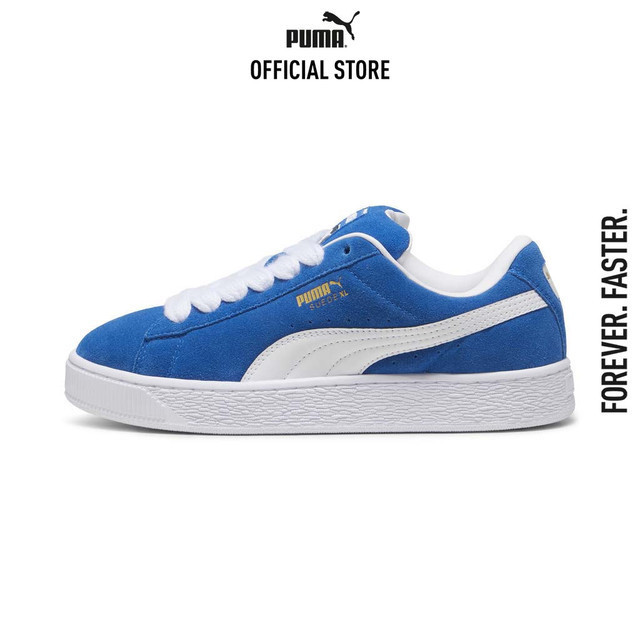 PUMA SPORT CLASSICS - รองเท้าผ้าใบ Suede XL สีฟ้า 39520501
