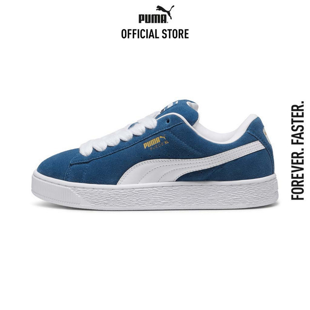 PUMA SPORT CLASSICS - รองเท้าผ้าใบ Suede XL สีฟ้า 39520506
