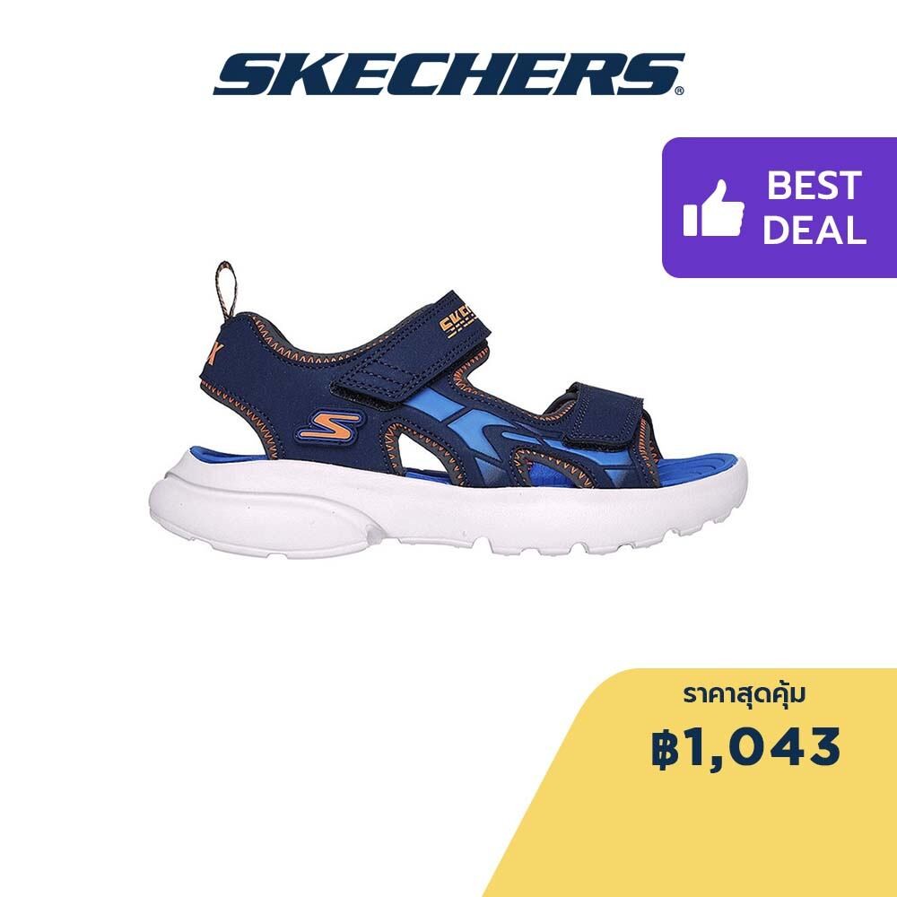 Skechers สเก็ตเชอร์ส รองเท้าแตะเด็กผู้ชาย Boys Razor Splash Aqua Buddies Sandals - 406513L-NVBL