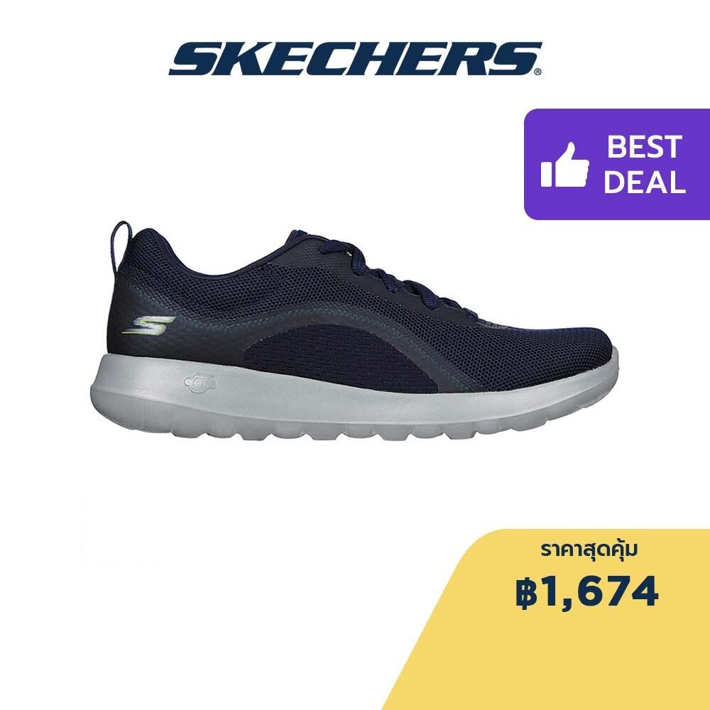 Skechers สเก็ตเชอร์ส รองเท้าผู้ชาย Men GOwalk Max Definition Walking Shoes - 216235-NVY Air-Cooled Goga Mat