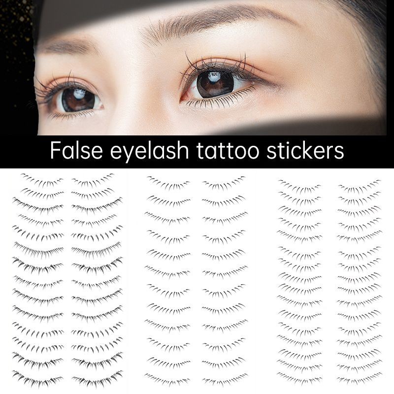 elegantedge สติ๊กเกอร์รอยสักขนตาปลอม สติ๊กเกอร์รอยสักคิ้วเลียนแบบสร้างสรรค์