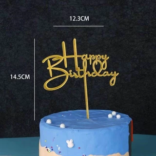 🔥ส่งฟรี🔥 ป้ายปักเค้ก 10 ชิ้น/เซต Happy Birthday อุปกรณ์ตกแต่งเค้ก