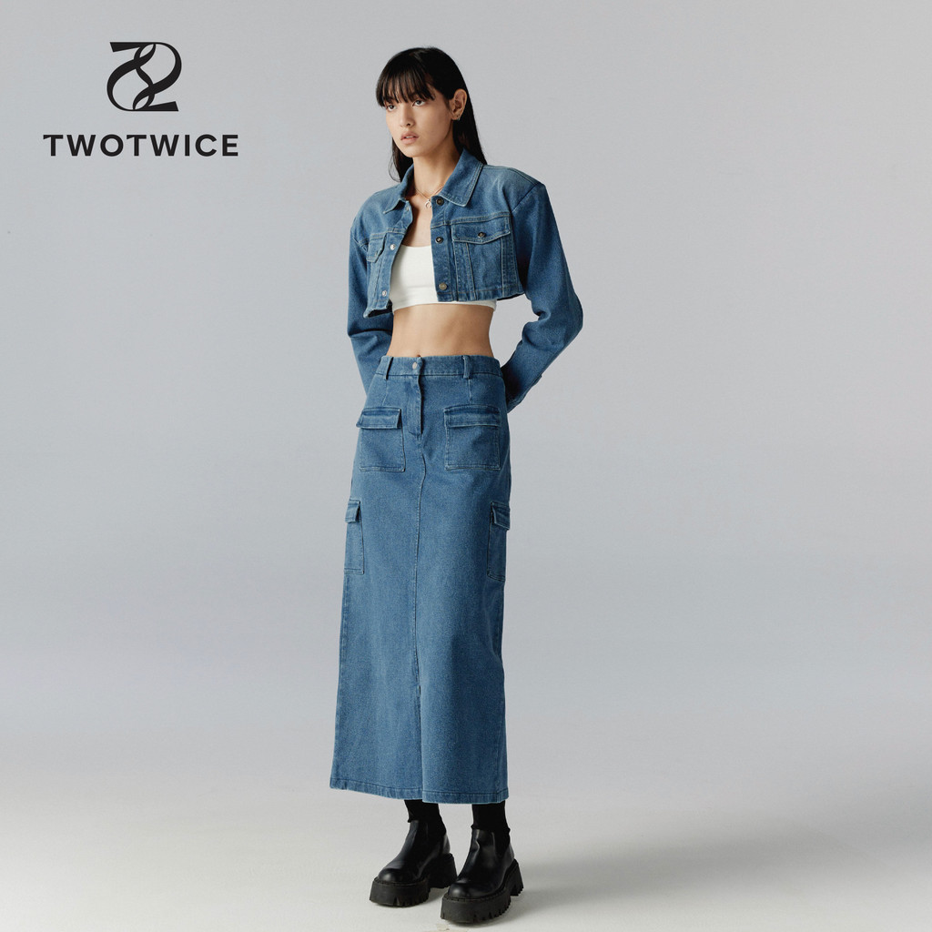 Twotwice - Solemn Cargo Skirt - กระโปรงคาร์โก้ กระดุมปั๊มโลโก้