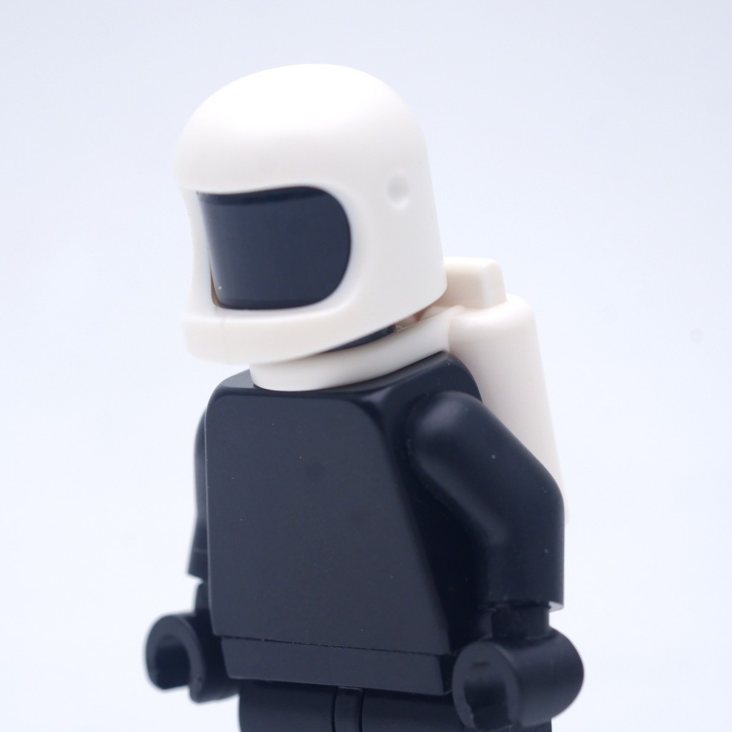 ( Ploybrick Minifigure ของแท้ ) White Airtanks Space Helmet HeadgearHelmet หมวก LEGO