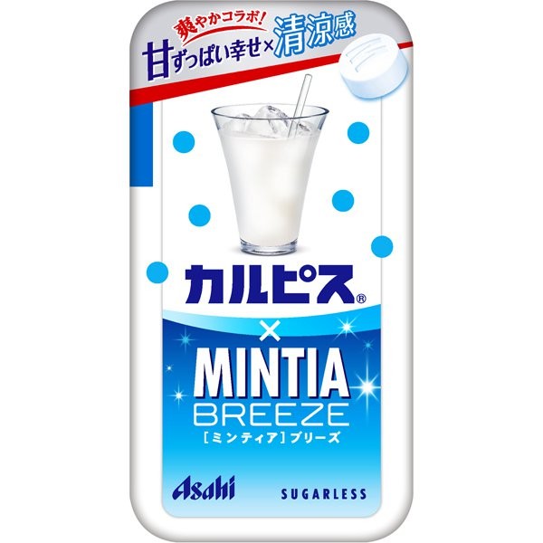 Asahi Calpis x Mintia BreezeCharacteristics: A large tablet (approx. 0.75 g per tablet) with the s C