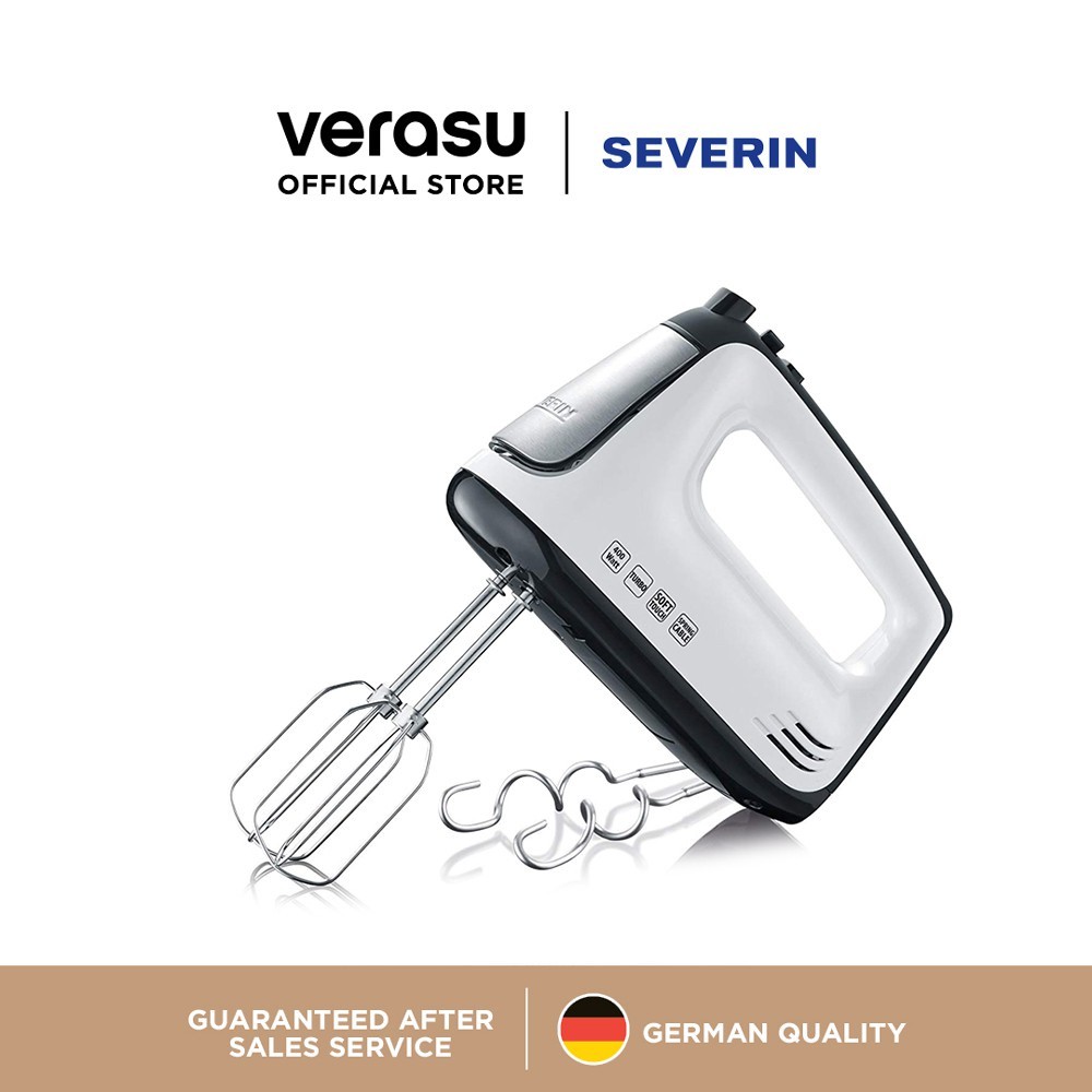 SEVERIN เครื่องตีไข่มือถือ รุ่น SEV-3830 สีขาว-ดำ 5 ระดับความเร็ว