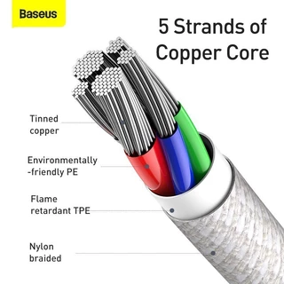 Baseus สายชาร์จเร็ว 20W Type-C to iP PD รุ่น High Density Braided Fast Charging Data Cable 1m, 2m