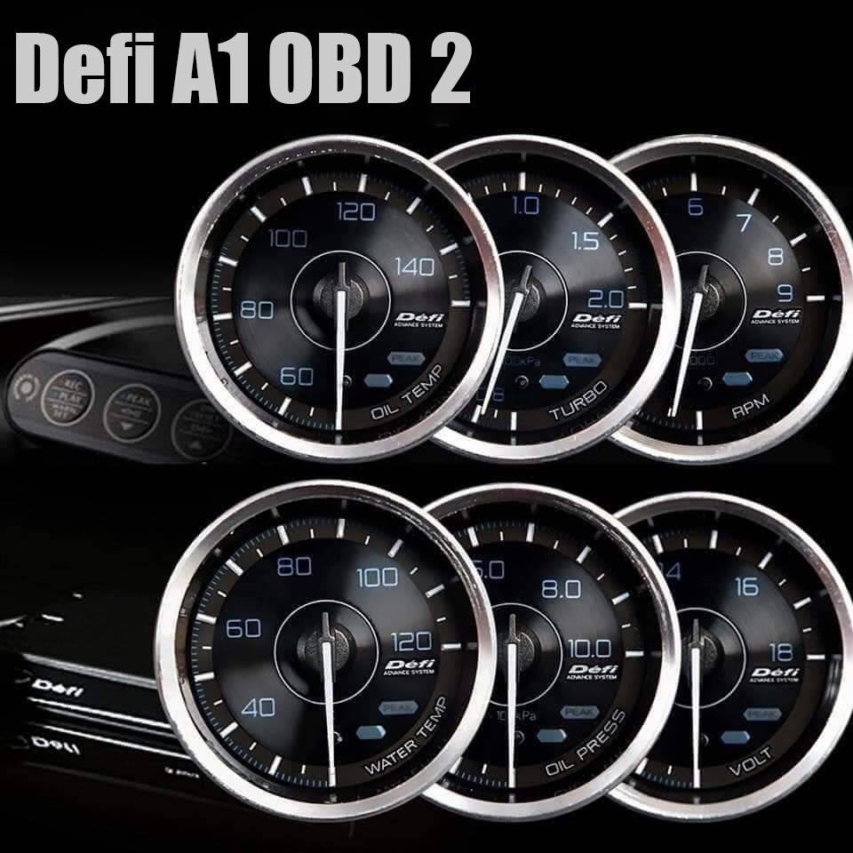 สินค้าขายดี Defi ดิฟฟี่ A1 OBD2 ชุด 6 ตัว มีกล่องรีโมท. เกจ+กล่องคอนโทรล+รีโมท+อุปกรณ์การติดตั้ง สำห