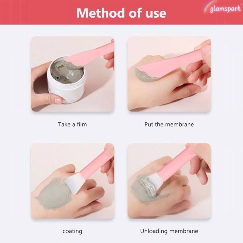 Glamspark มาส์กหน้าซิลิโคนอ่อนนุ่มโคลนผสมแปรงแต่งหน้า Applicator เครื่องมือพิเศษ