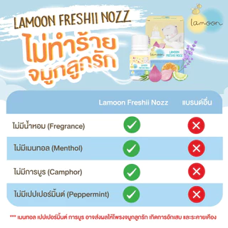 ฟรี! สติ้กเกอร์หอม! Lamoon Freshii nozz ละมุน เซรั่มหอมแดงลดหวัดคัดจมูก 2 ขวด แถมฟรี สติ้กเกอร์หอม 1 แผ่น