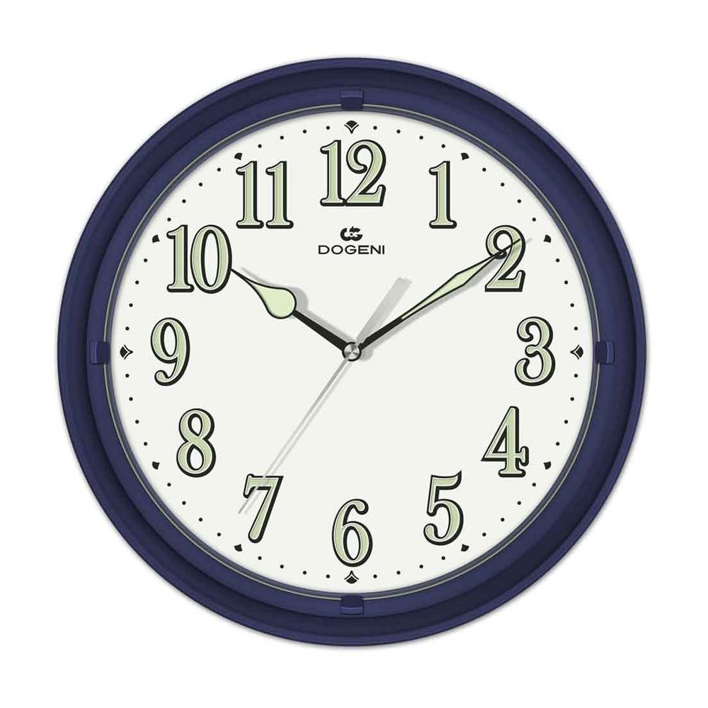 DOGENI นาฬิกาแขวน DOGENI WNP024BU 12 นิ้ว สีน้ำเงิน ของตกแต่งบ้าน นาฬิกา WALL CLOCK DOGENI WNP024BU 