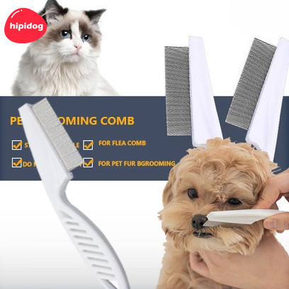 【Hipidog】หวีกรูมมิ่งขนสัตว์เลี้ยง สุนัข แมว หวีหมัด หวีขนเข็มสแตนเลส