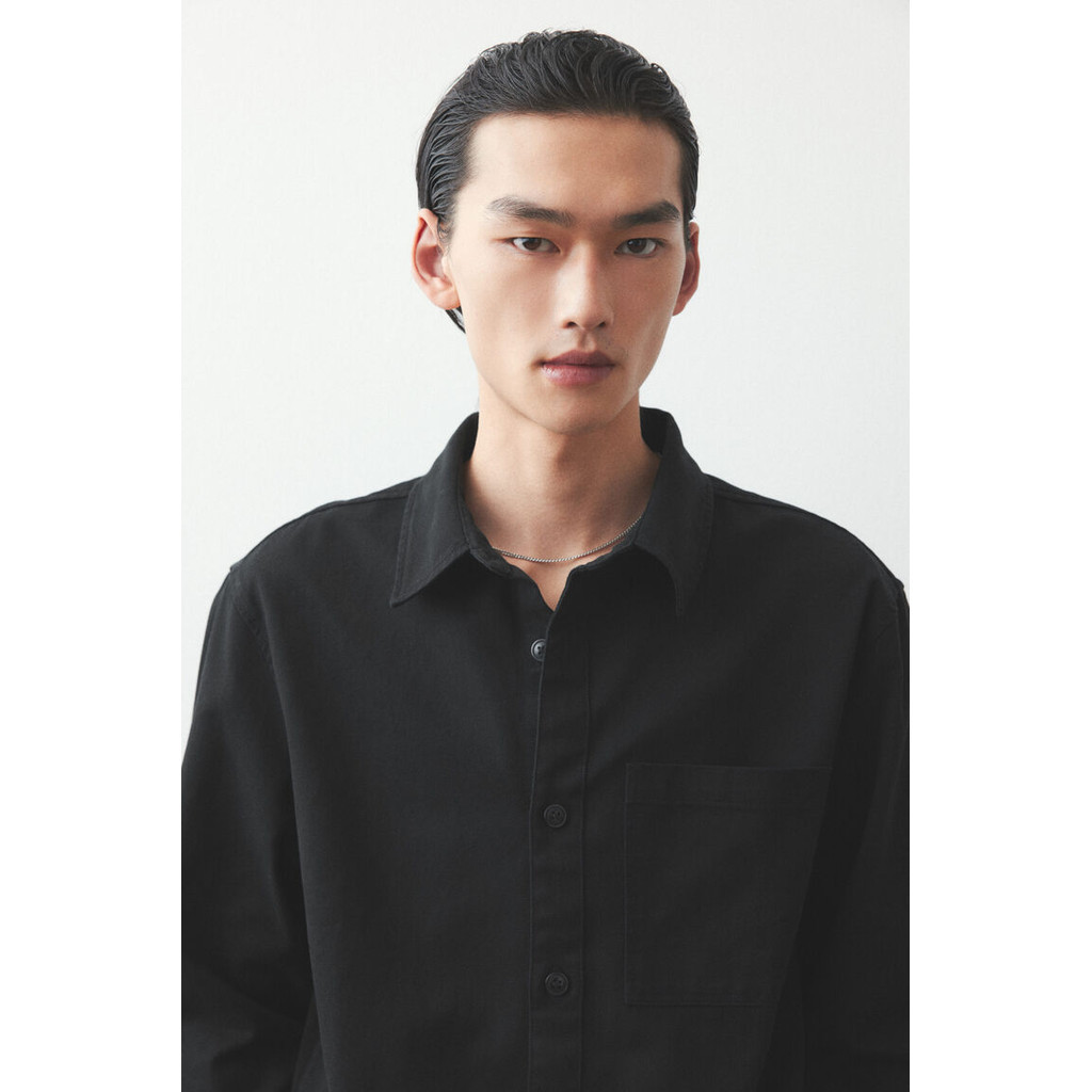 H&M ผู้ชาย Regular Fit Cotton twill overshirt 1257566_2