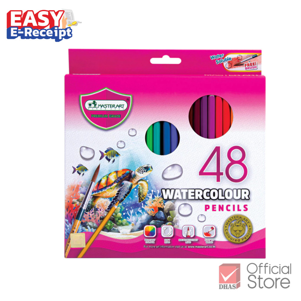 Master Art สีไม้ สีไม้ระบายน้ำ 48 สี จำนวน 1 กล่อง