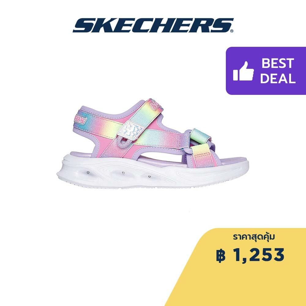 Skechers สเก็ตเชอร์ส รองเท้าแตะเด็กผู้หญิง Girls Sola Glow Rainbow Rizz Sandals - 303023L-LVMT