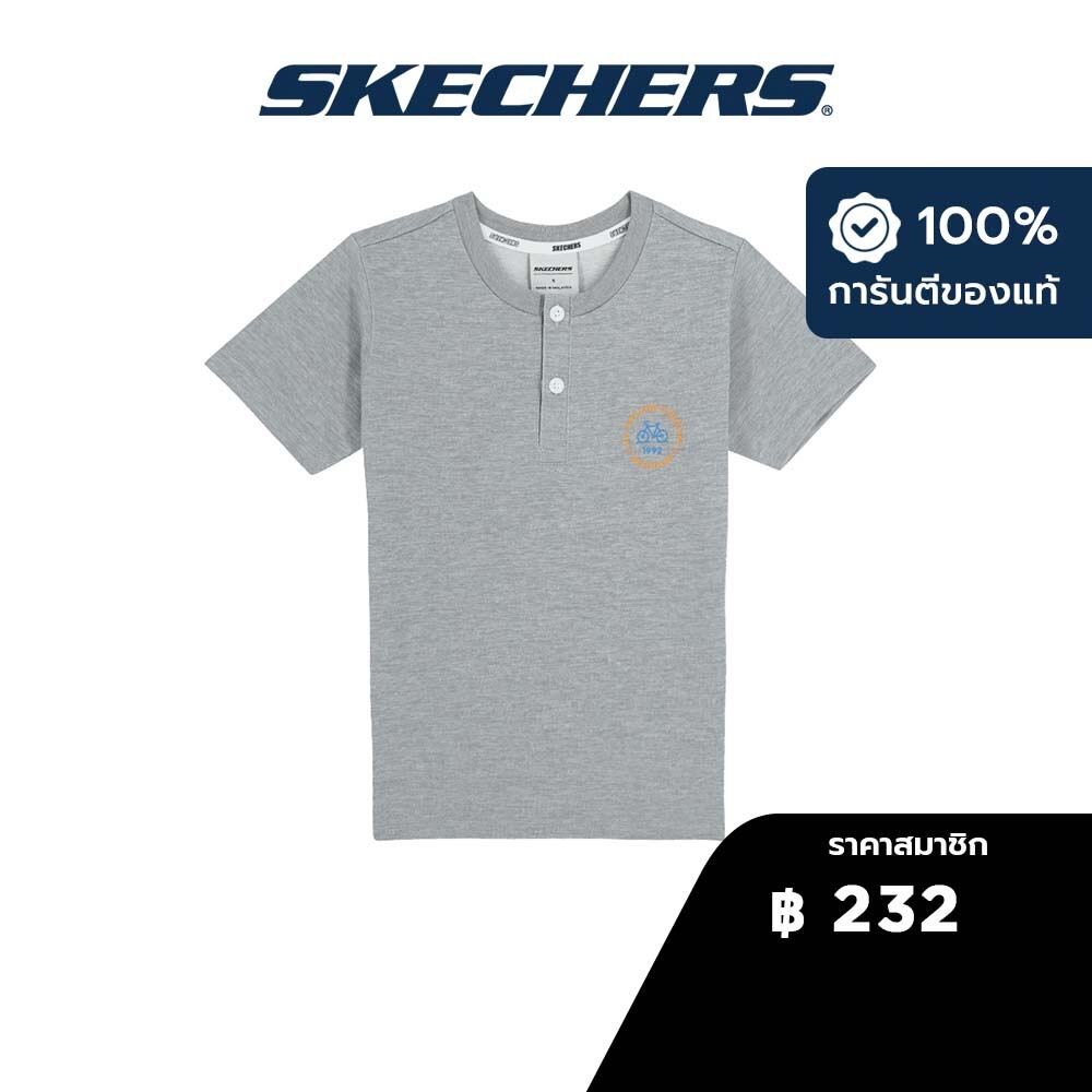 Skechers สเก็ตเชอร์ส เสื้อยืดแขนสั้นเด็กผู้ชาย Boy Short Sleeve Tee Apparel - SL423B415-016L