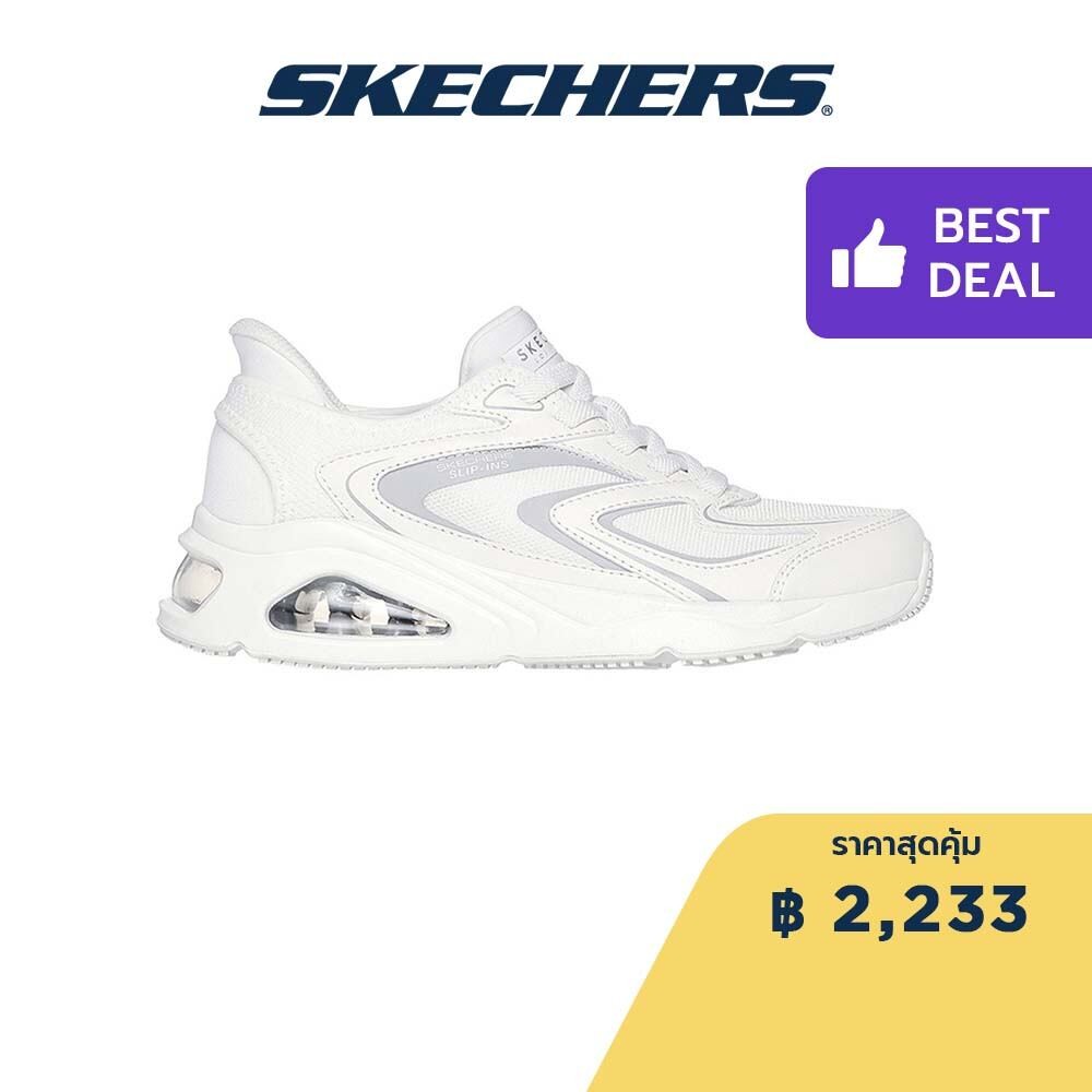 Skechers สเก็ตเชอร์ส รองเท้าผู้หญิง Women Slip-ins SKECHERS Street Tres-Air Uno EZ-Glide Shoes - 177408-WHT