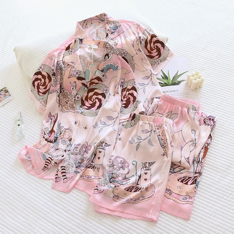 ชุดนอน Mulen (Muslin pajamas) Silk Satin รุ่น (N5112 T5112)