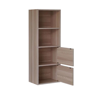 ชั้นอเนกประสงค์ 4 ชั้น บานผสม KASSA ขนาด 42 x 29 x 115 ซม. สีไวท์เมเปิล